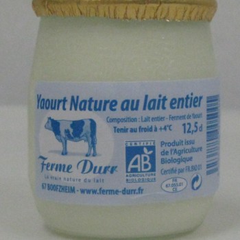 yaourt nature bio 12.5 cl